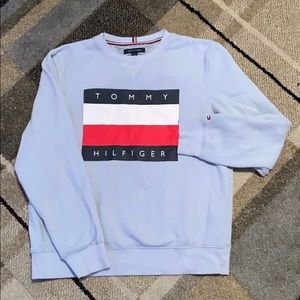 Tommy Hilfiger baby blue crew neck. Size Large